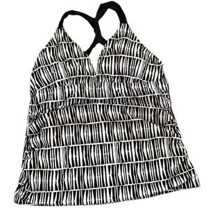 Athena Women's Swim Top - Black and White